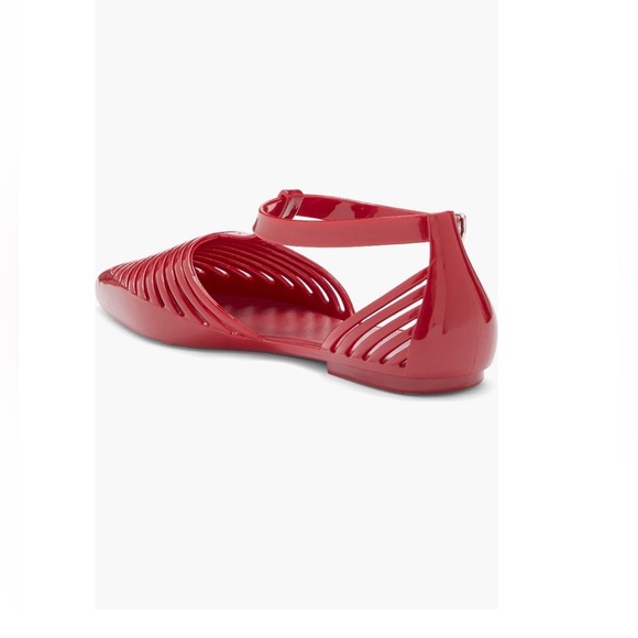 Jeffrey Campbell Red Patent Strappy Flats - Picture 5 of 7
